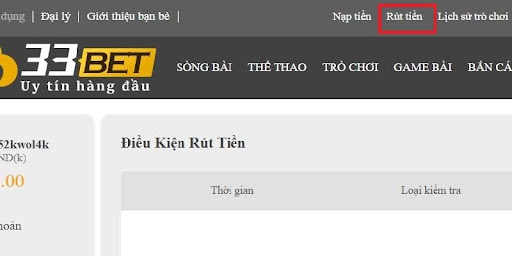 Người chơi cần phải đáp ứng đầy đủ các điều kiện để rút tiền