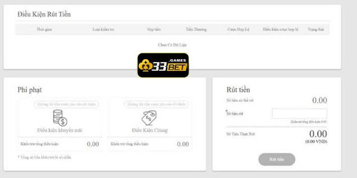 Cách rút tiền 33BET trên ứng dụng nhanh chóng, thuận tiện nhất